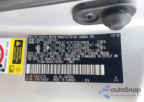 2013 Lexus Rx 350 из США, поврежденный, VIN 2T2BK1BA0DC185883